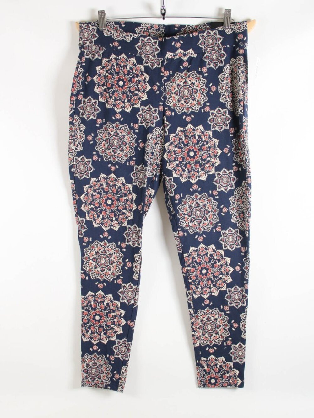Torrid Size 2 Boho Mandala Print Stretch Leggings Navy Blue Plus Size 2X NWT